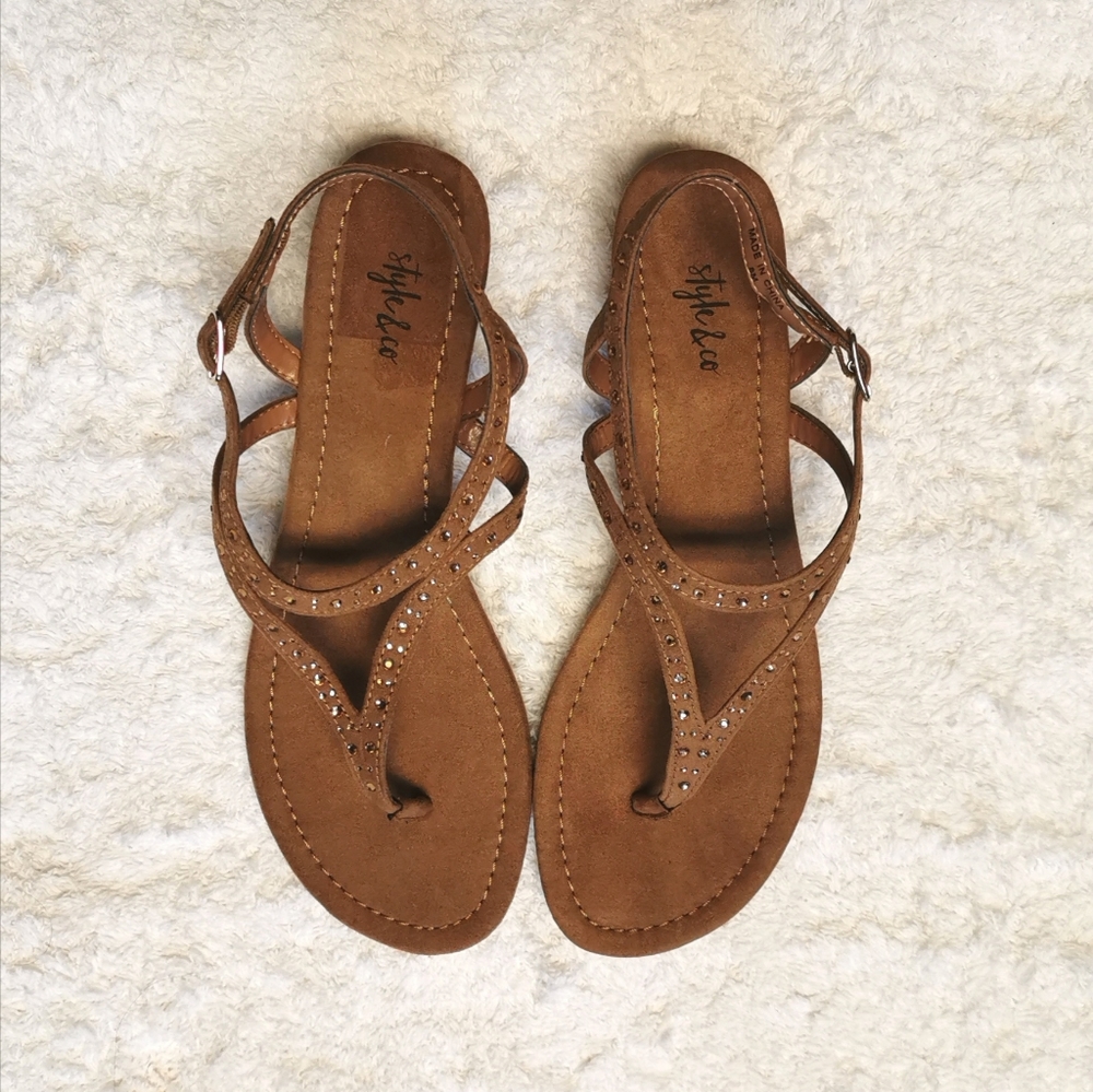 Style & Co, Size 8, 1 inch heels, Brown